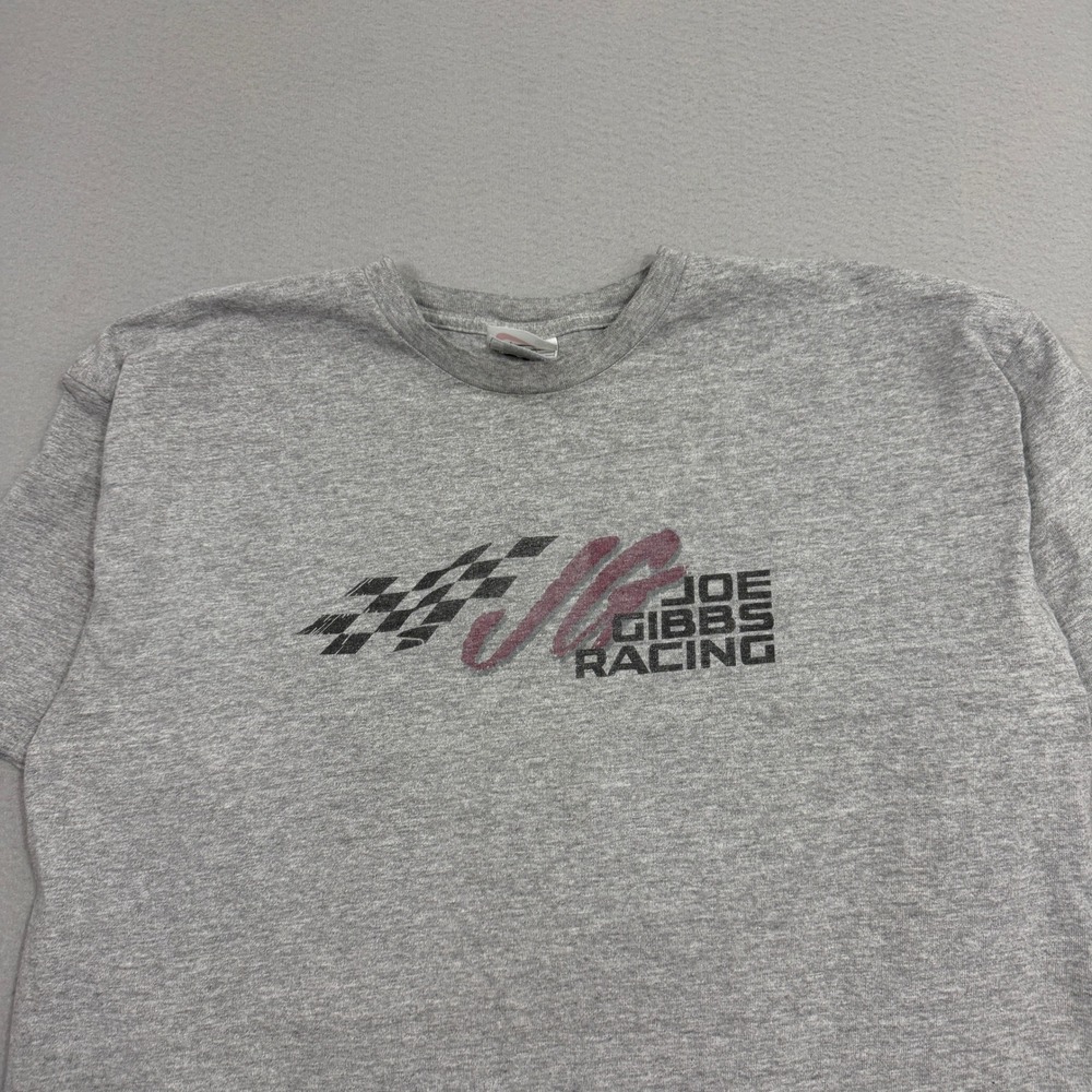 Vintage Nike Joe Gibbs Racing Graphic Shirt Men's Xl Gray Racing Made In Usa View 2
